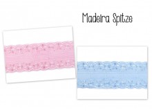 Madeira Spitzenborte 45mm - rosa oder hellblau Broderie